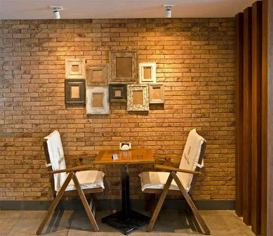 Tuğla Duvarlı Cafe Modelleri için dekorasyon uygulaması
