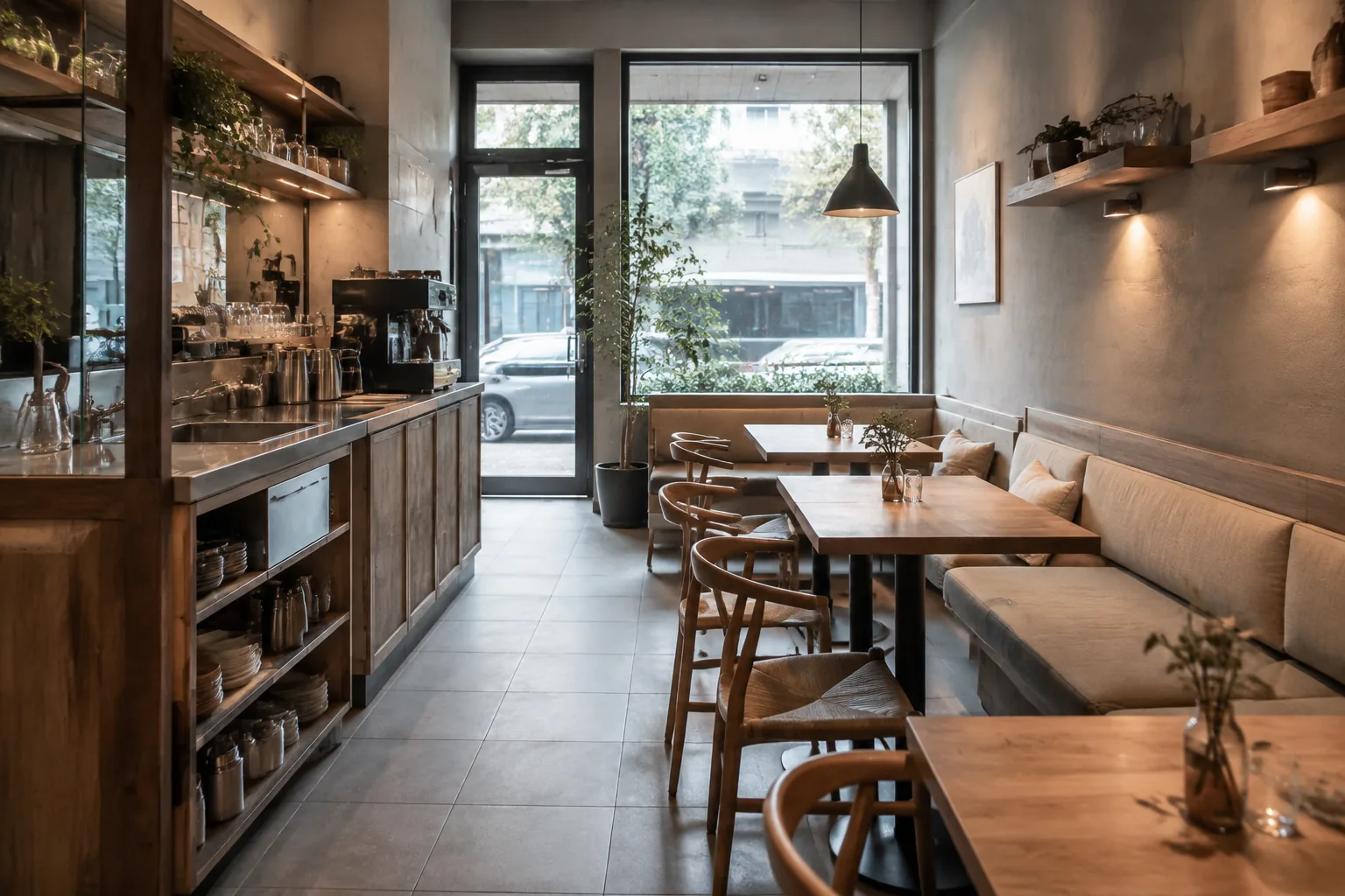 Küçük Cafe Dekorasyonu İçin Alan Kazandıran Fikirler için dekorasyon uygulaması