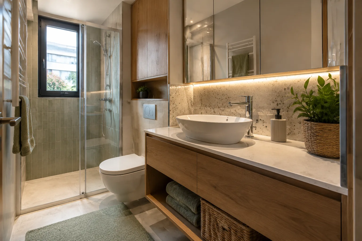 Modern Banyo Dekorasyonu Fikirleri için 1. farklı uygulama örneği